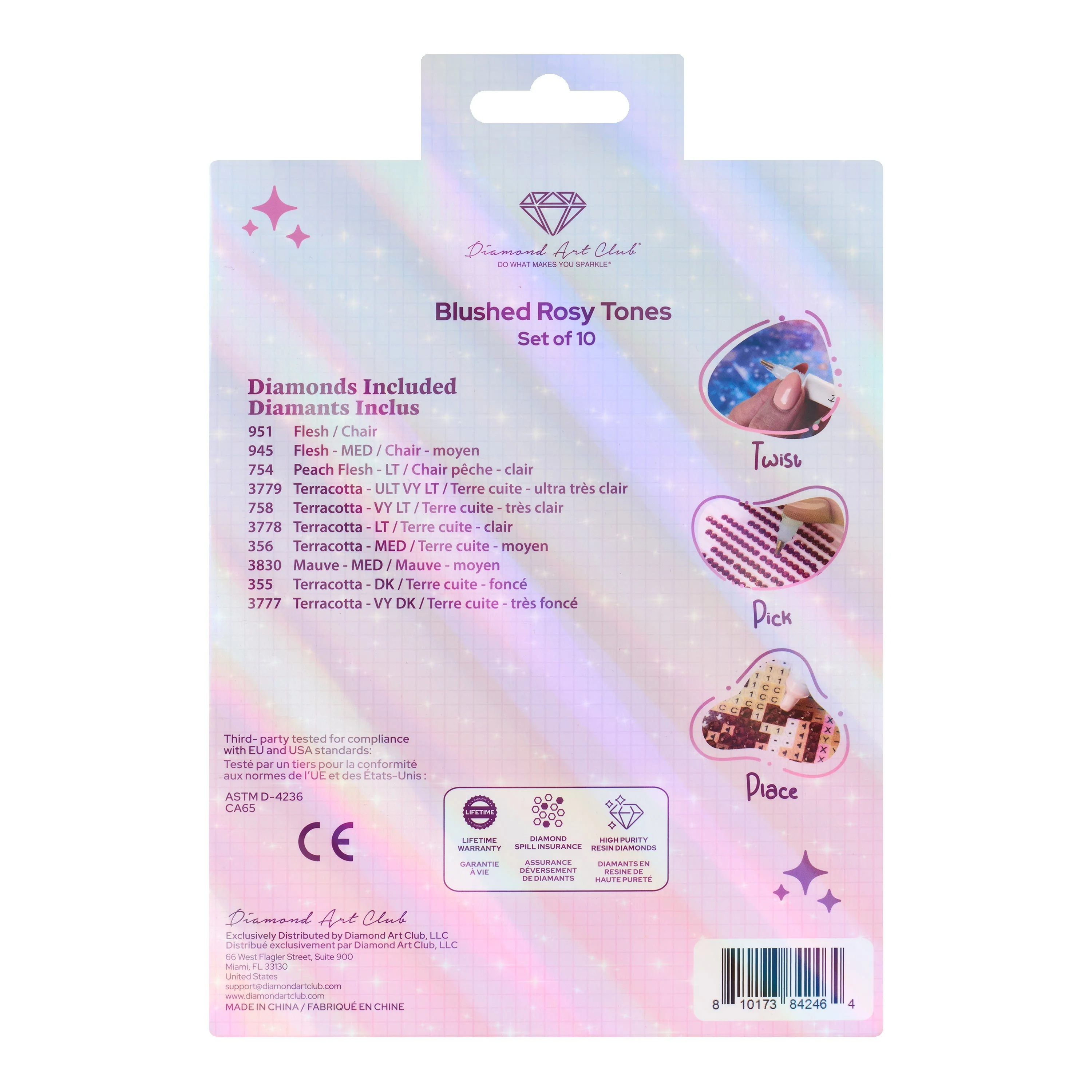 Bling Diamonds – Blushed Rosy Tones Round (Set of 10) - Image 6