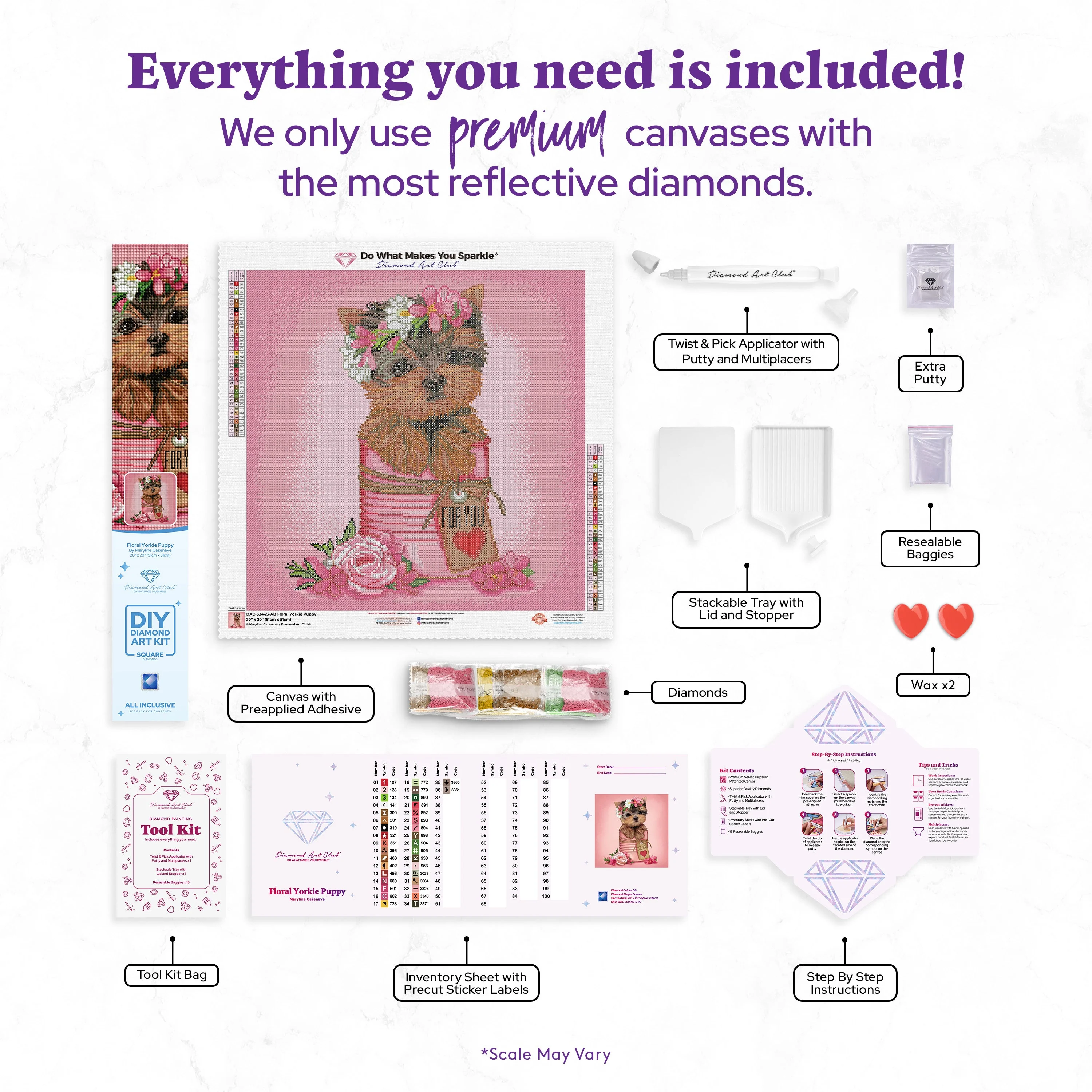 Floral Yorkie Puppy - Image 3