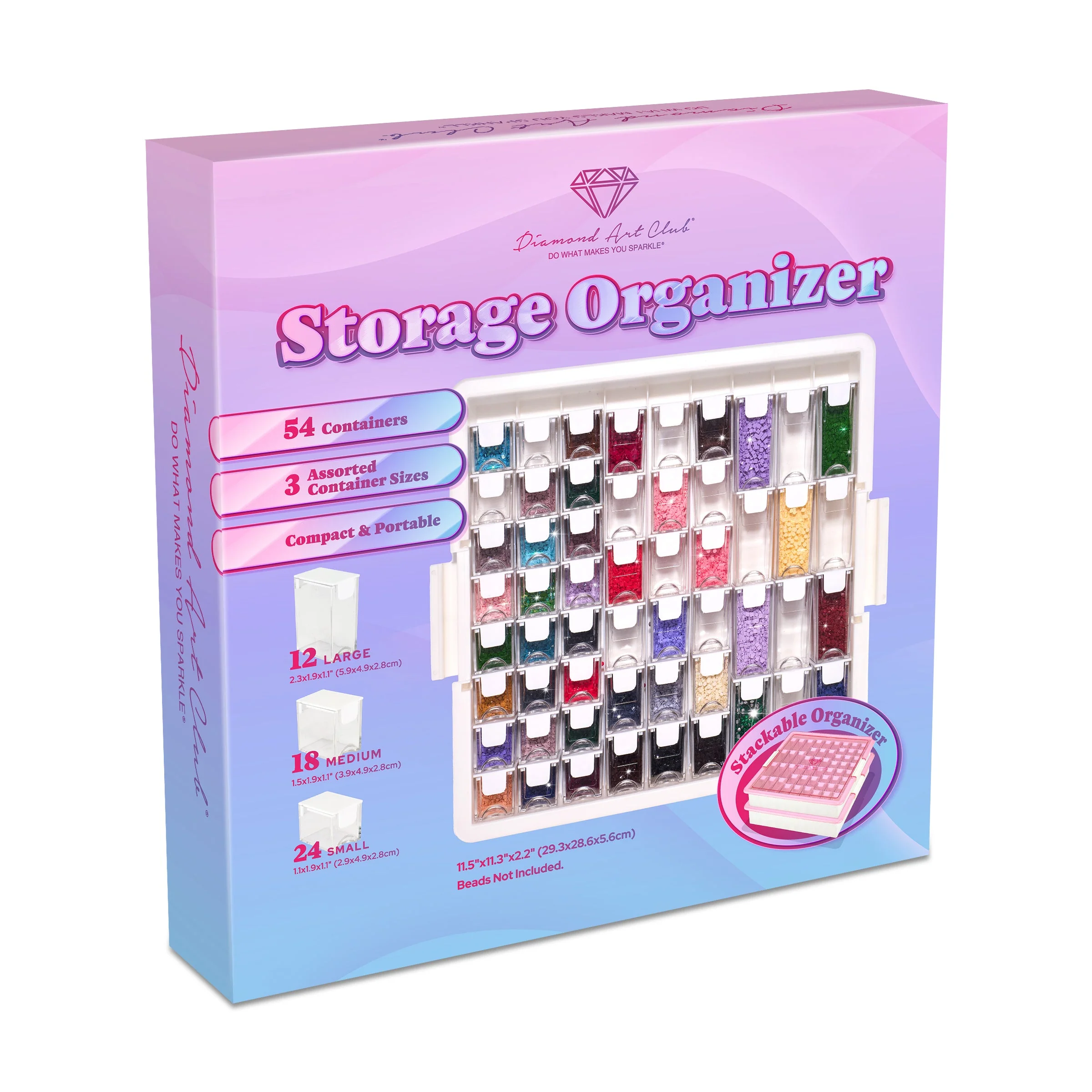 Premium 54-Container Diamond Storage Organizer - Image 6
