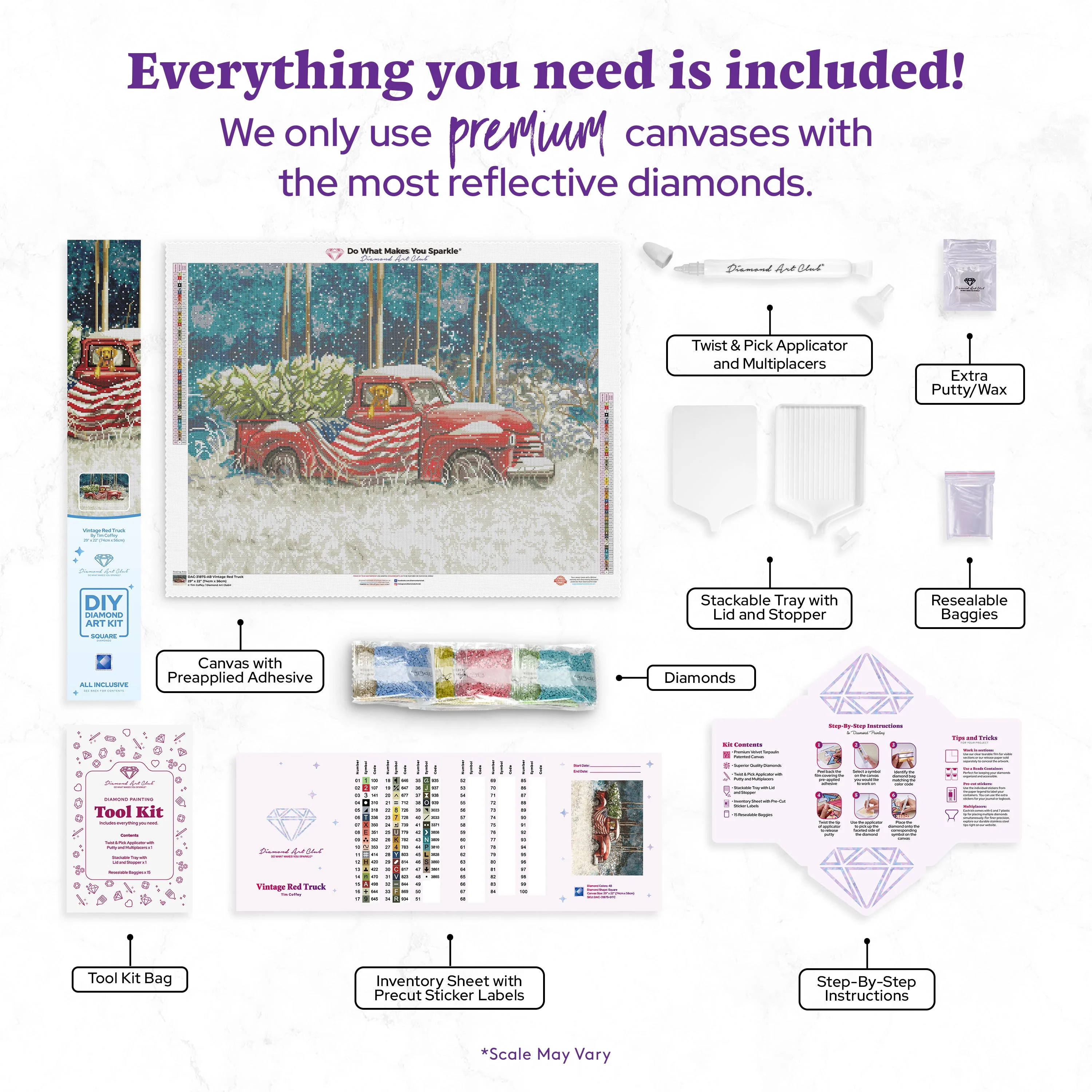 Vintage Red Truck - Image 3